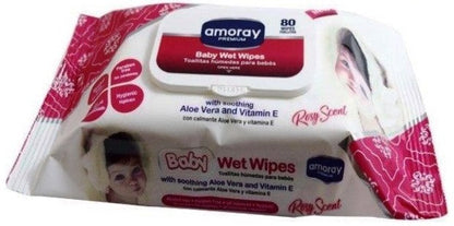 Amoray Baby Wipes Refill with Soothing Aloe Vera & Vitamin E 24/80CT