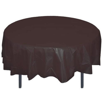 Party Central Heavy Duty Round Plastic Table Cover 84"