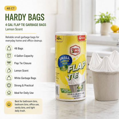 Hardy Bags Garbage 4 Gallon Bags 48ct